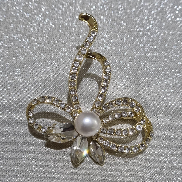 PL0002 - Flower Brooch - Pearl