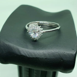 R0003 - Clear Moissanite Ring - 0.5ct