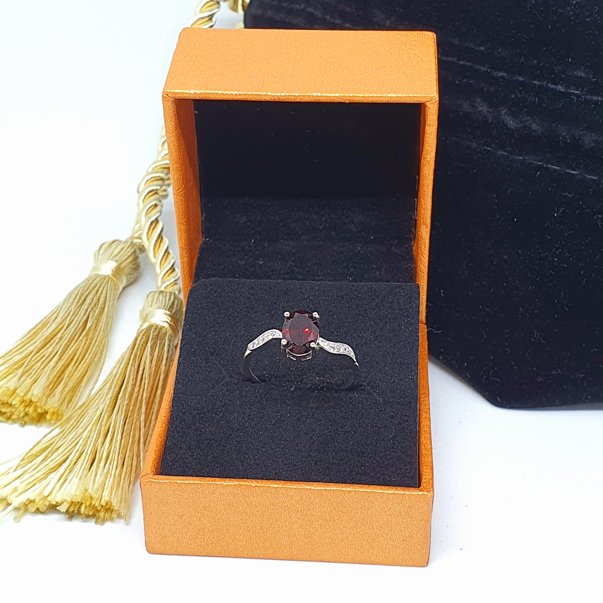 R0034 - Red Garnet Ring