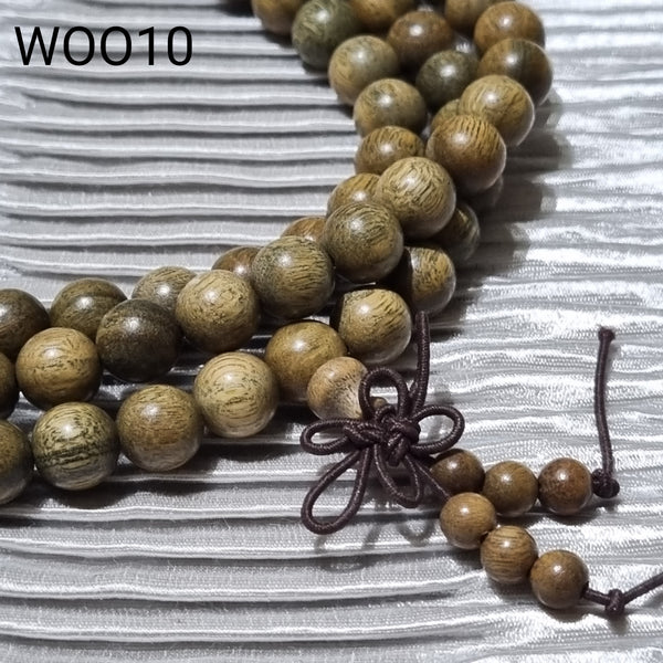 W0010 - Green Sandalwood Prayer Beads (青檀木佛珠) 8mm