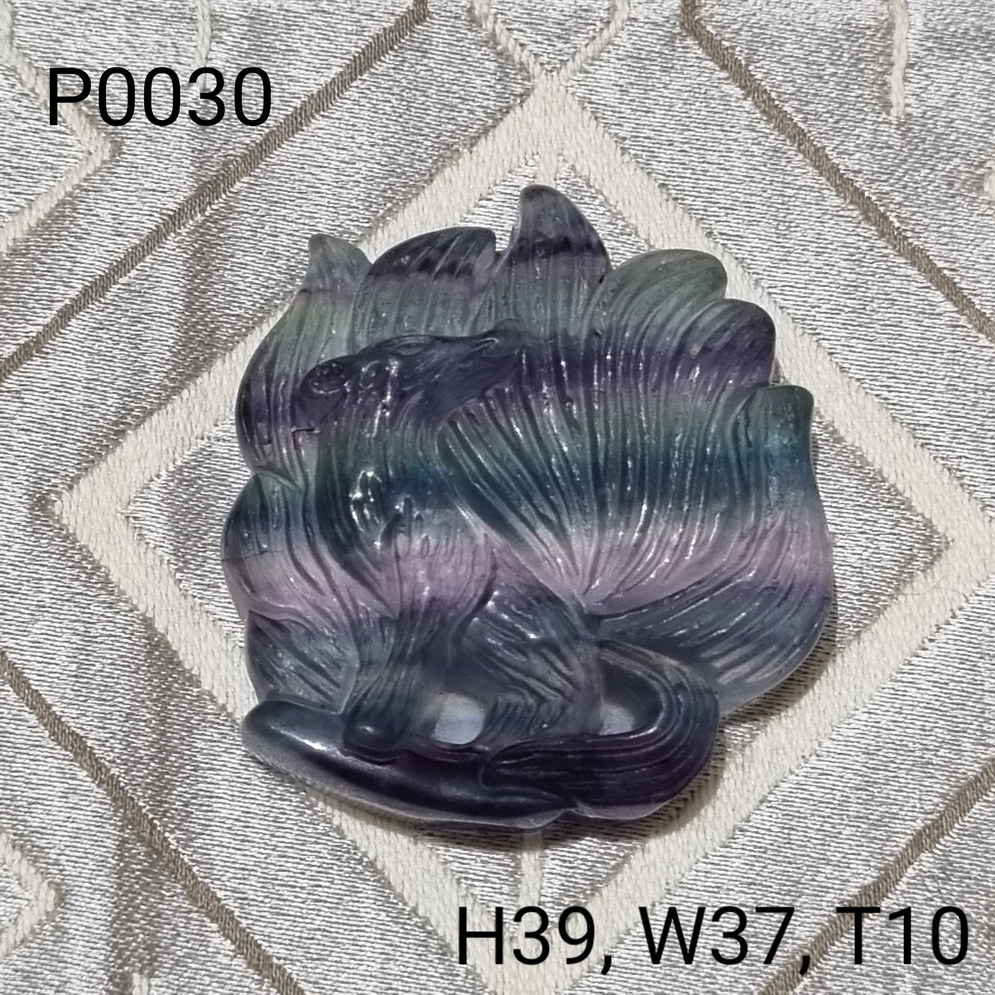 P0030 - Fluoride Nine-Tailed Fox Pendant