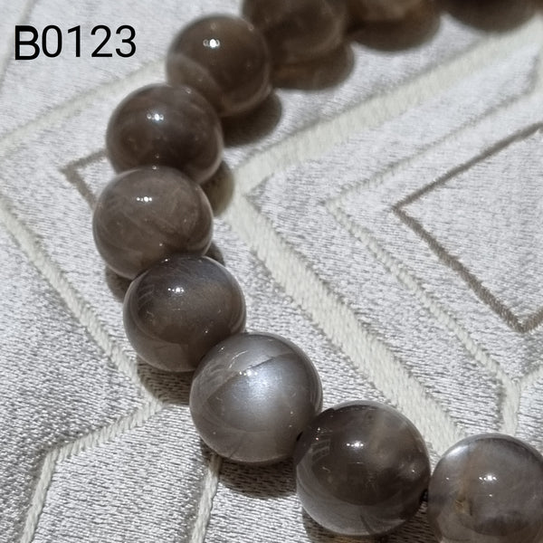B0123 - Black Sunstone Bracelet 骨干 - 10mm
