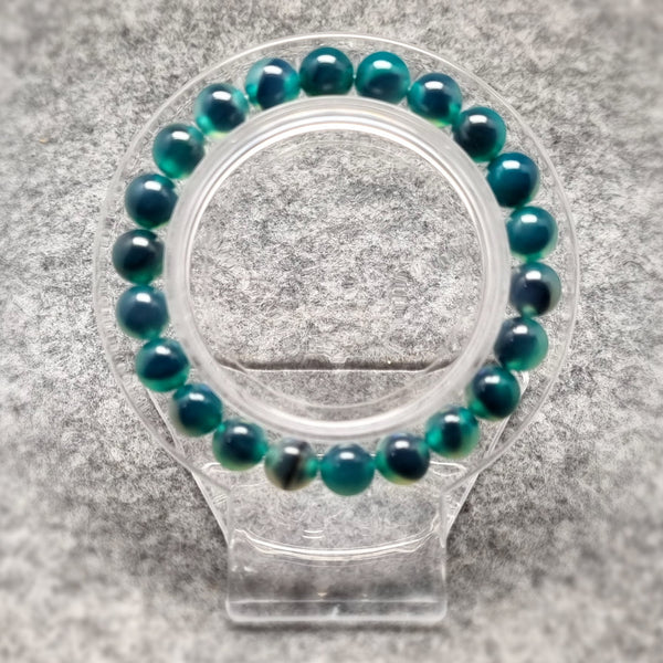 B0723 - Green Candy Agate Bracelet - 8.2mm